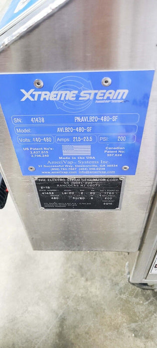 Amerivap Systems Xtreme Steam AVLB20-480-SF 440V, 21.5Amps, 200 PSI