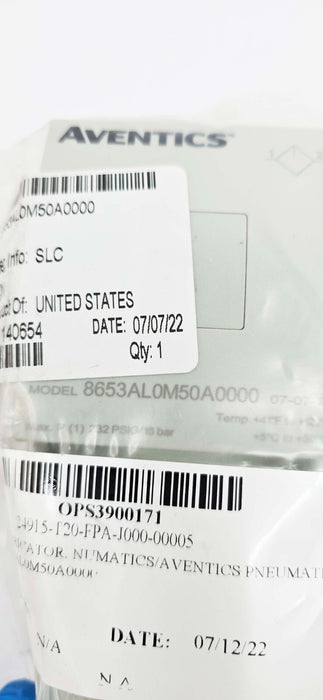 Numatics 8653AL0M50A0000 Lubricator 3/4" Metal Bowl
