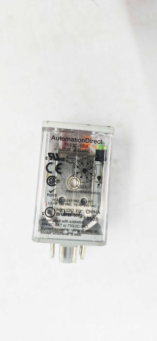 9 PACK - AUTOMATION DIRECT 750-2C-120A CONTROL RELAY
