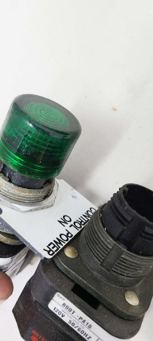 2 PACK - Allen-Bradley 800T-PA16 Ser T Green Push Button