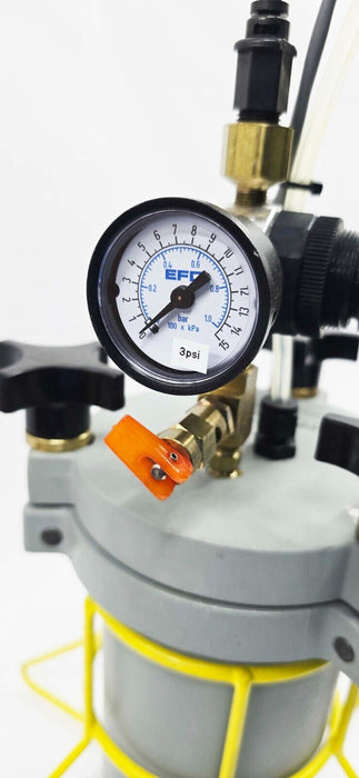 Nordson EFD 615DT 1L Aluminum Fluid Pressure Vessel Tank w/ Pressure Regulator