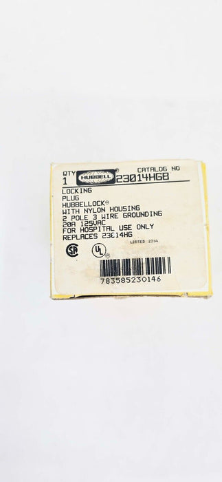 Hubbell 1-Phase Grounding Male Cord Mount Locking Plug HBL23014HGB