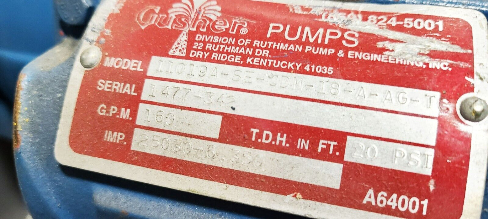 NEW GUSHER PUMPS 11019A-SE-CDM-18-A-AG-T  PUMP 160 GPM
