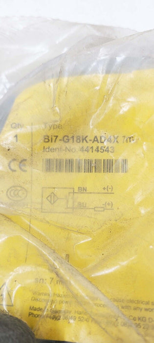 Original TURCK sensors BI7-G18K-AD4X 7M Length