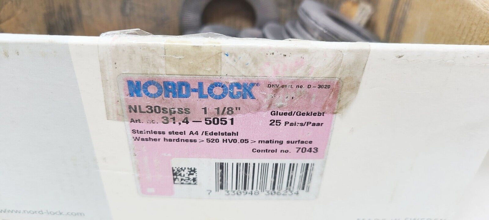 (25 PACK) - Nord Lock Wedge Lock Washer NL30SPSS 2745 Fits Bolt Size 1-1/8