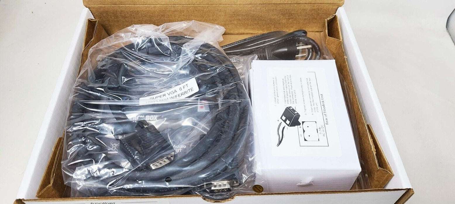 Black Box VGA/Stereo-Audio Fiber Extender Kit AC1020A AC1021A-XMIT & AC1021A-REC