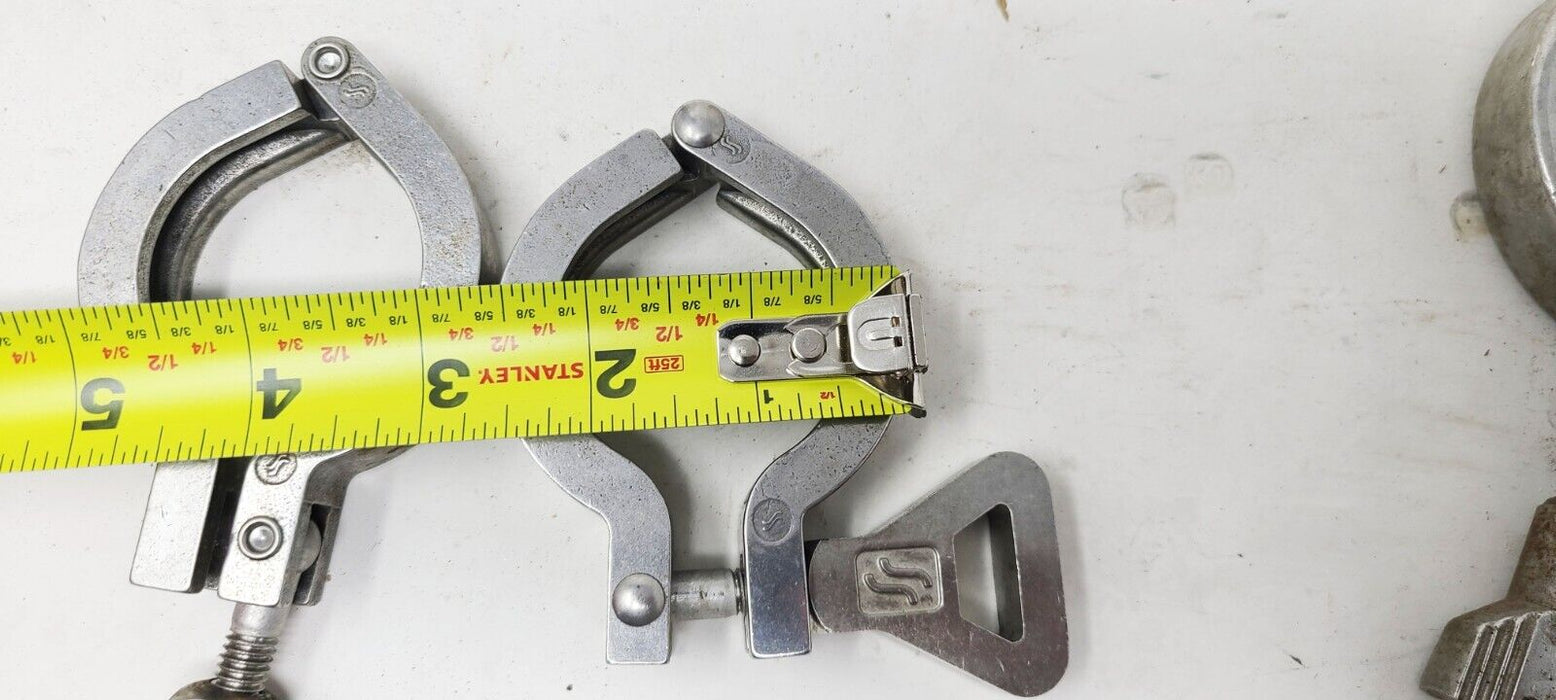 (2 Pack) Sanitary Pressure Tri Clamp | 2 1/4" Single Hinge