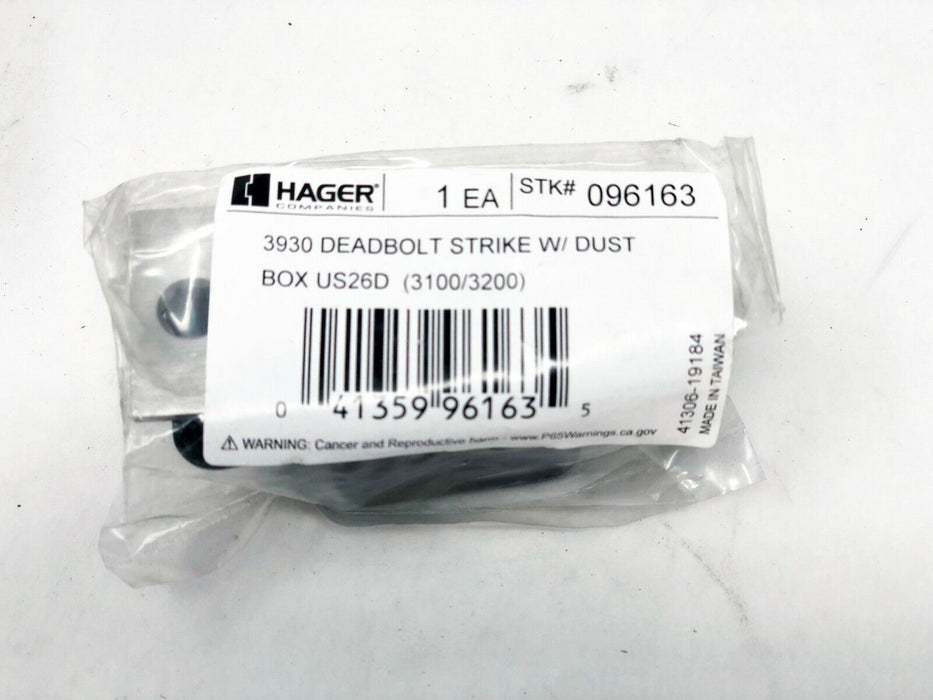 (10 PACK) Hager 3930 Standard Strike With Plastic Dust Box US26D