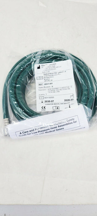 25 Pack - Green Oxygen Hose 25531-001 118"/3M LONG DISS FML X FML EXP 2030