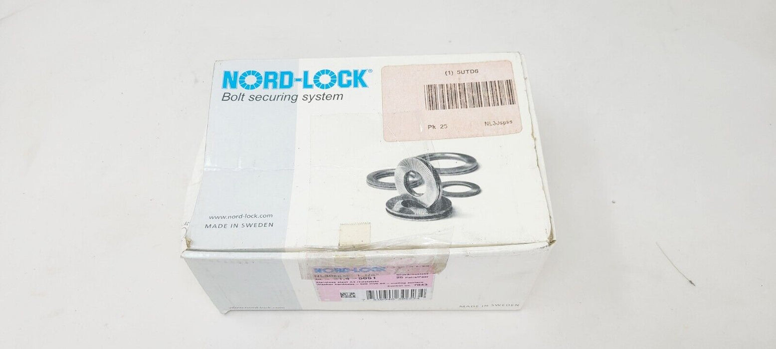 (25 PACK) - Nord Lock Wedge Lock Washer NL30SPSS 2745 Fits Bolt Size 1-1/8