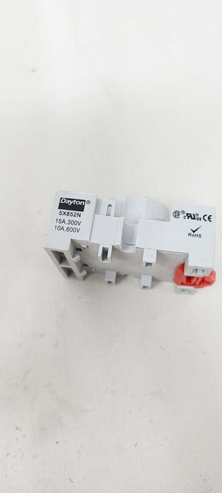 8 Pack Dayton 5X852N 8 Pin 15A 300V General Purpose Relay Socket